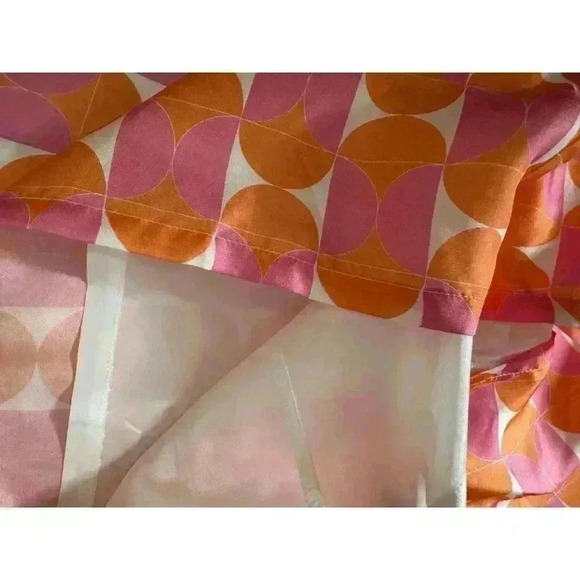 Vilagallo Arken Silk Dress Geometric Print V Neck Long Sleeve Mod Retro - Picture 7 of 12